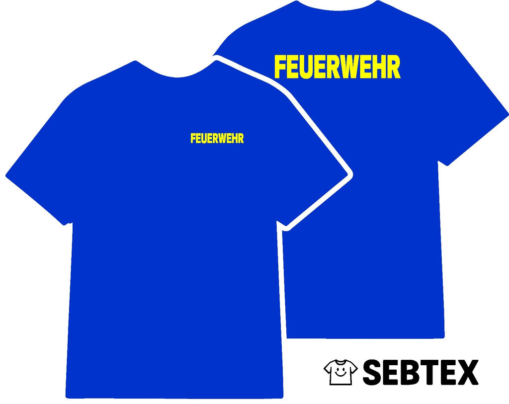 Kurzarm T-Shirt Feuerwehr Silber Reflex